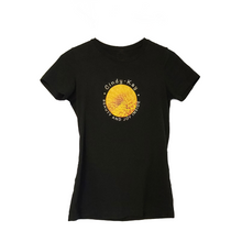 Load image into Gallery viewer, Black t-shirt with yellow mum