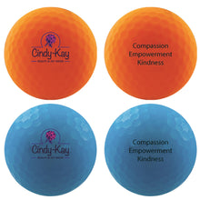 Load image into Gallery viewer, Orange and blue Volvik Cindy-Kay golf balls
