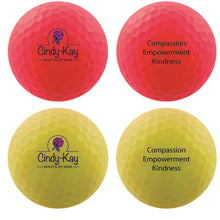 Load image into Gallery viewer, Red and yellow Volvik Cindy-Kay golf balls
